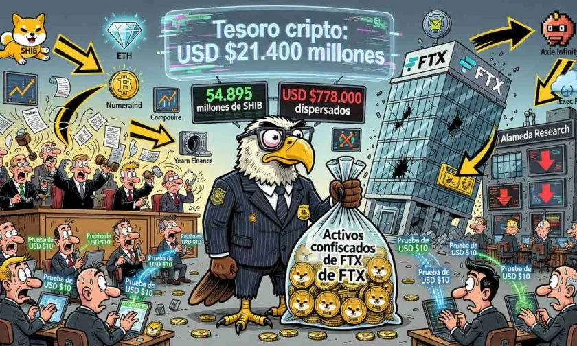 Gobierno de EE. UU. mueve USD $235.500 en Shiba Inu confiscados a FTX