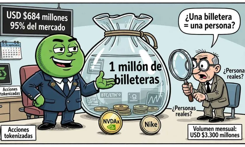 Solana supera las 900.000 billeteras con acciones tokenizadas