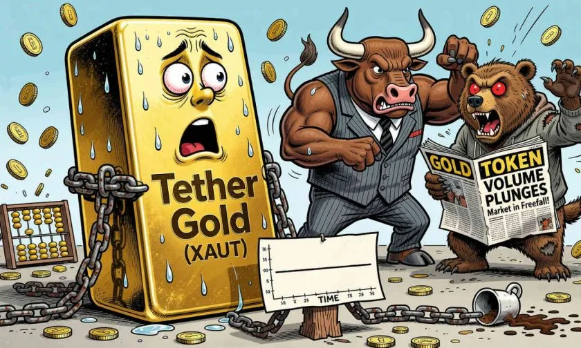 Tether Gold sigue sin brillo: XAUT cae bajo USD $1.950 el 8 de julio de 2026