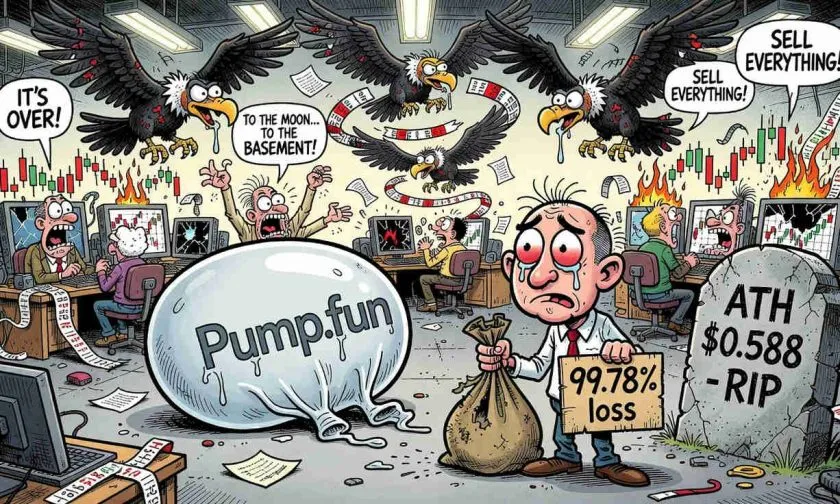 Pump.fun ($PUMP) intenta rebotar mientras la comunidad memecoin se desangra