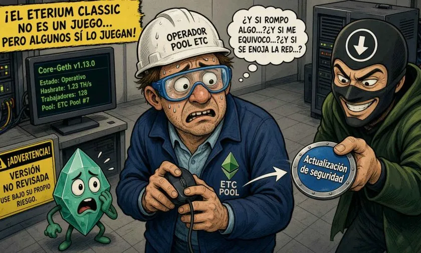 Falsa actualización de seguridad en Ethereum Classic engaña a pools de minería