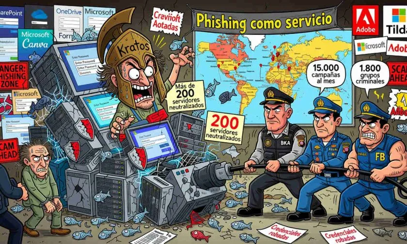 Alemania desmantela Kratos, una plataforma de phishing usada en más de 15.000 campañas mensuales
