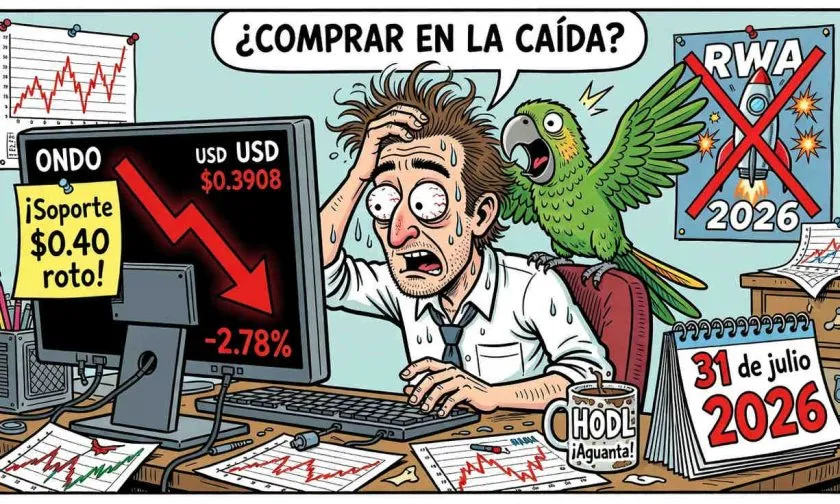 ONDO pierde el soporte de USD $0,40 y cae un 2,78%: ¿qué sigue para el token de Ondo Finance?
