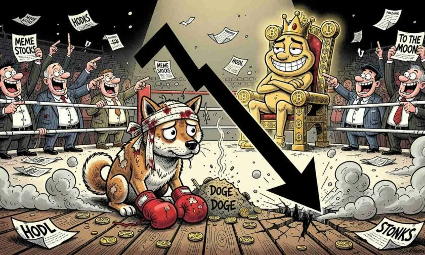 DOGE lucha por mantenerse sobre los USD $0,073 mientras el mercado cripto ignora a las memecoins