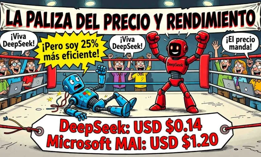 Microsoft presenta MAI Code 1.1 Flash pero DeepSeek lo aplasta en precio y rendimiento