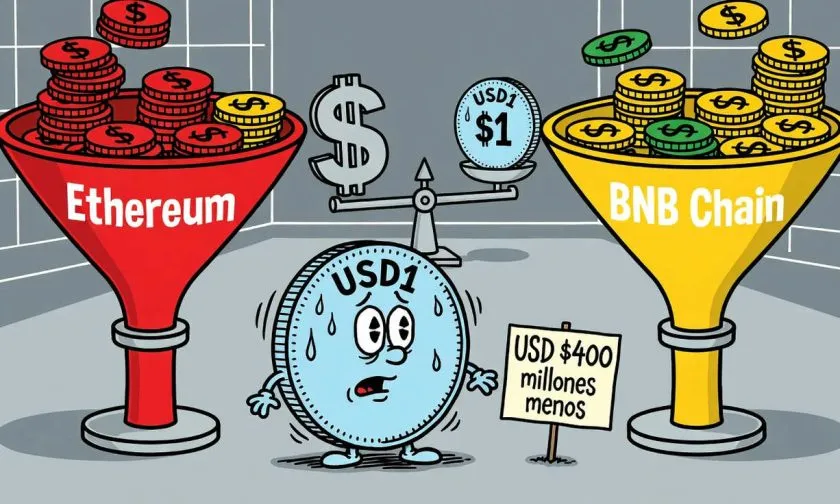 USD1 pierde USD $400 millones de capitalización en dos semanas