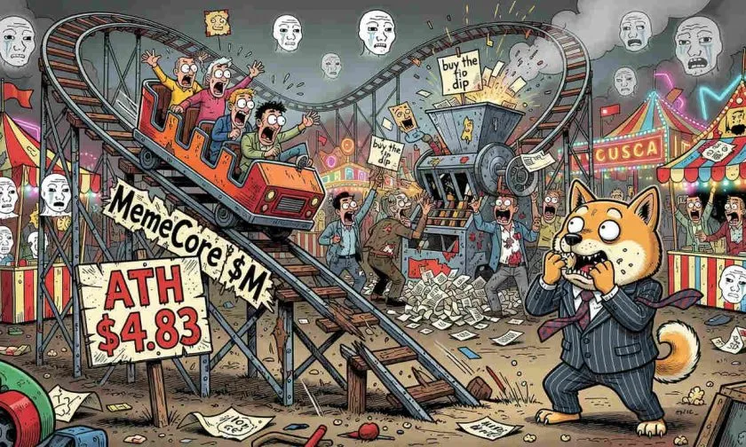 MemeCore (M) se desploma un 58% mensual y lucha por no perder el soporte de $1.18