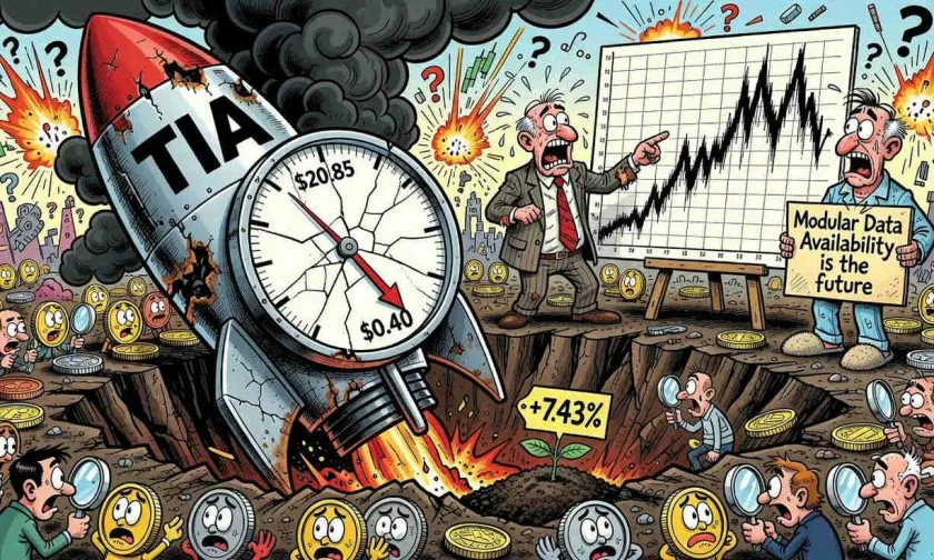 Celestia (TIA) rompe barrera de los $0,41 con un alza del 7,4% en medio de un aumento de volumen