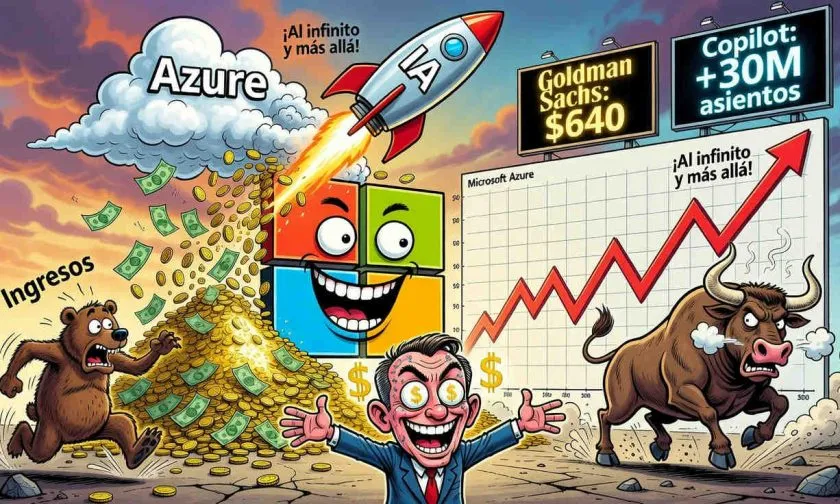 Goldman Sachs eleva el objetivo de Microsoft a USD $640: la IA por fin paga