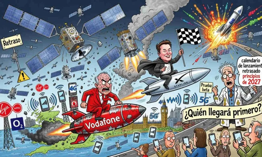 Vodafone enfrenta retrasos y Musk podría ganar la carrera del internet móvil desde el espacio