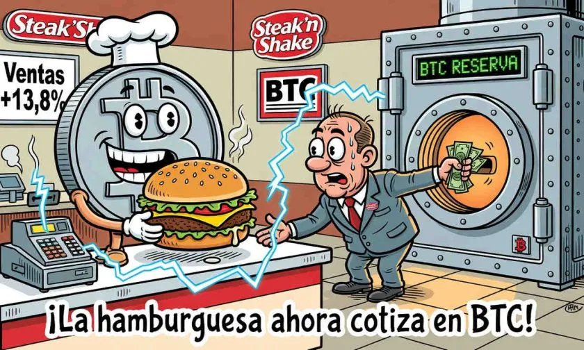 Steak 'n Shake reporta un aumento de 13,8% en ventas tras adoptar Bitcoin