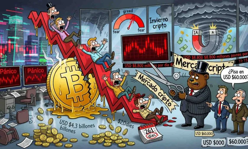 Mercado cripto pierde la mitad de su valor y borra USD $2,3 billones en 8 meses