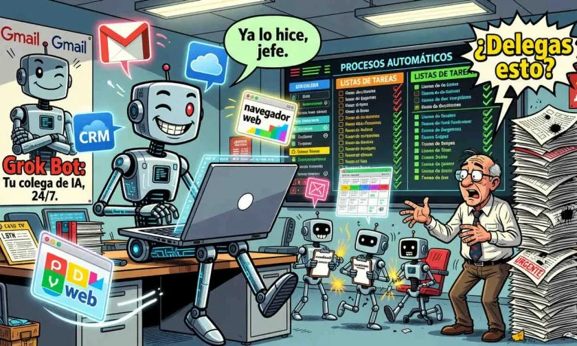 x.ai presenta Grok Bot, agentes de IA que operan 24/7 en aplicaciones propias