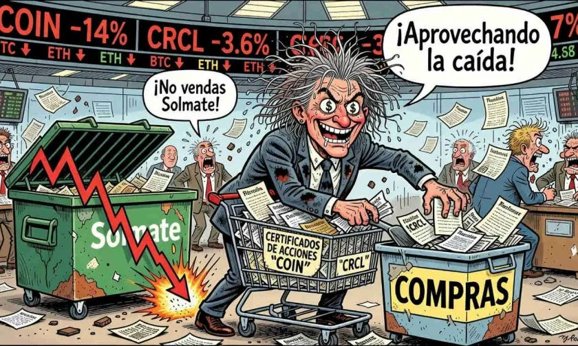 Ark Invest compra Coinbase y Circle mientras el mercado castiga a Solmate
