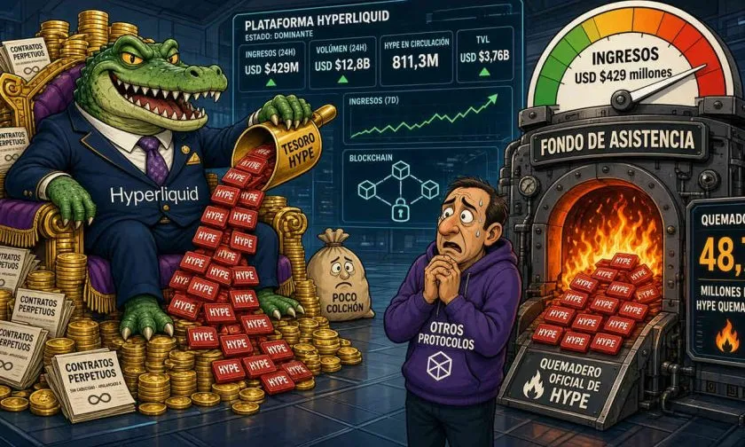 Hyperliquid reporta ingresos de USD $429 millones en 2026, un hito en el sector cripto