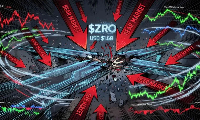 LayerZero ($ZRO) profundiza caídas en USD $1,60 ante volumen menguante