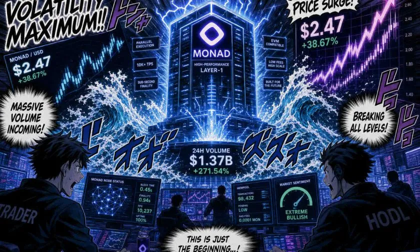 Monad (MON) muestra recuperación modesta en medio de volumen decreciente