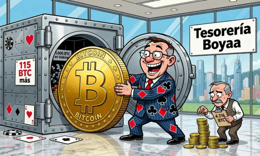 Boyaa Interactive aumenta sus reservas a 4.316 BTC con compra de 205 bitcoins