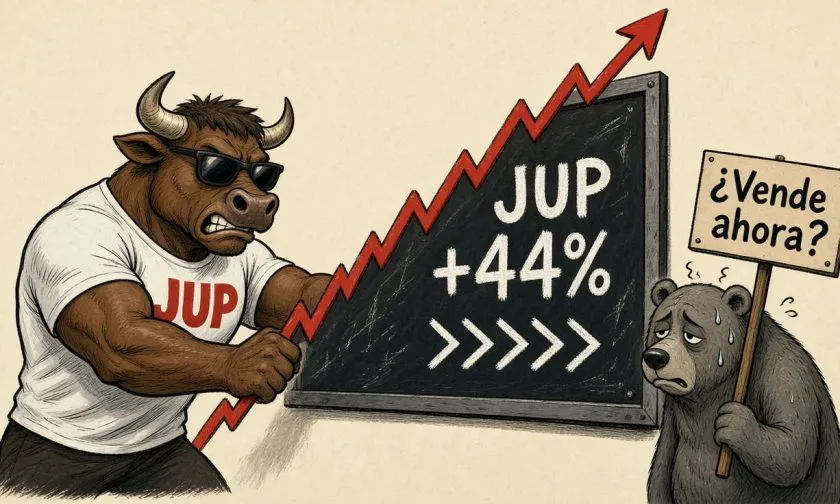 JUP logra cuarto aumento consecutivo y se acerca a su máximo trimestral