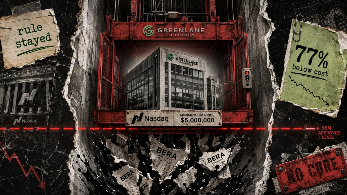 Greenlane's $70 million altcoin investment plummets 77%, risking Nasdaq delisting