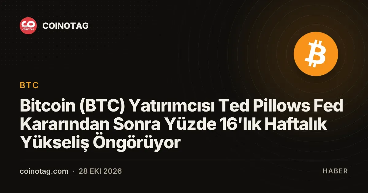 Fed toplantısı öncesi Ted Pillows bitcoin için yüzde 16 artış bekliyor
