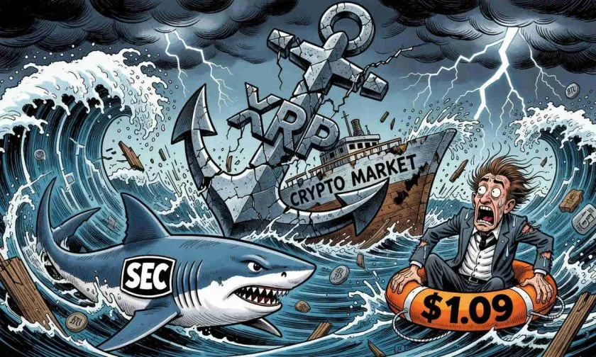 XRP se derrumba bajo USD $1,10 y despierta temores de un mercado bajista prolongado