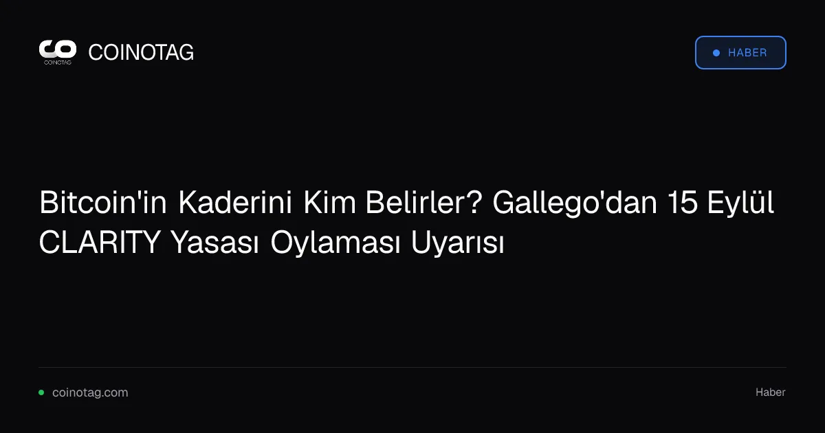 Gallego, 15 Eylül CLARITY Yasası oylamasının iki partili müzakereleri zedeleyebileceğini belirtti