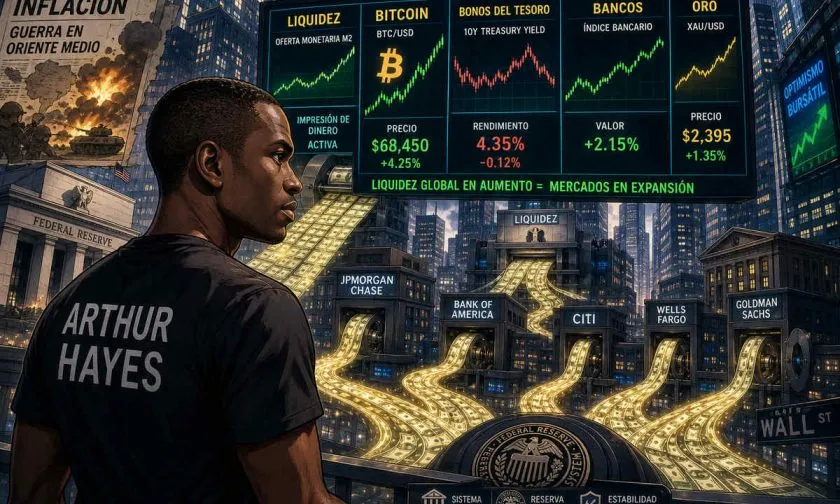 La liquidez en EEUU podría aumentar y Arthur Hayes ve impulso para Bitcoin y los activos de riesgo