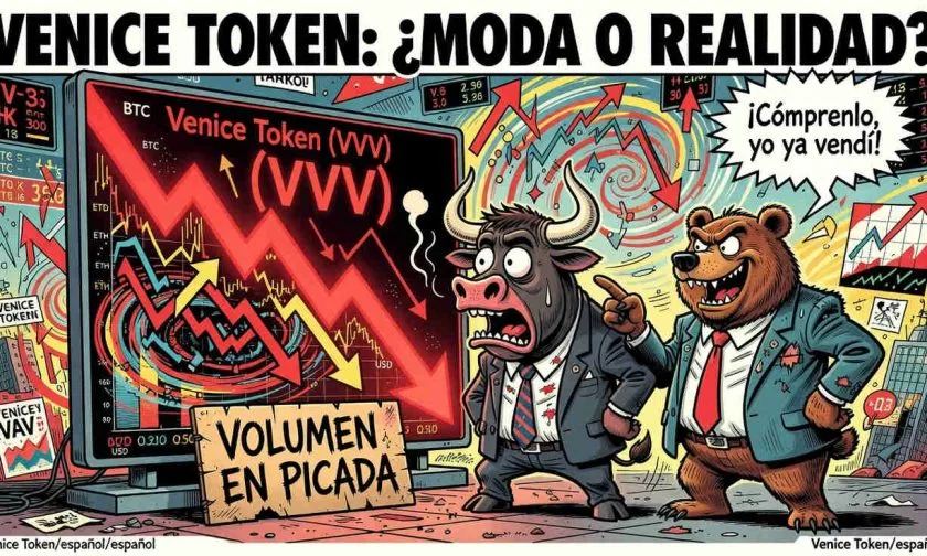 Venice Token cae 1,53% y el volumen se desploma un 57%