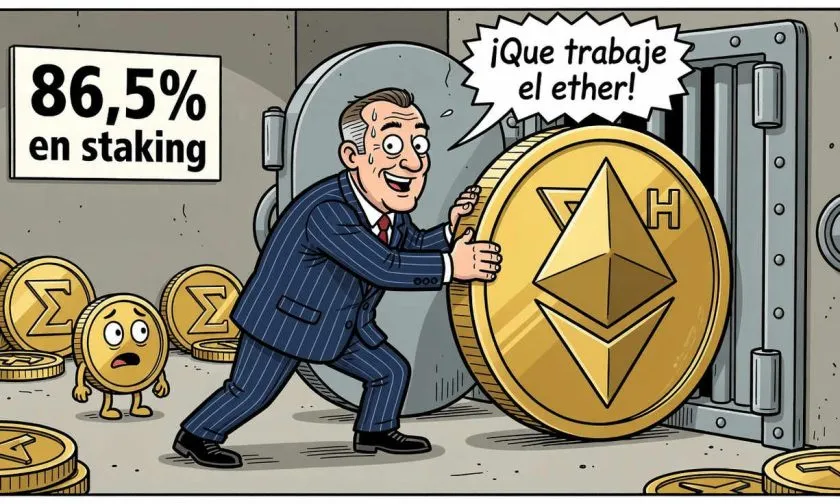 Bitmine eleva a 86,5% el Ethereum de su tesorería en staking