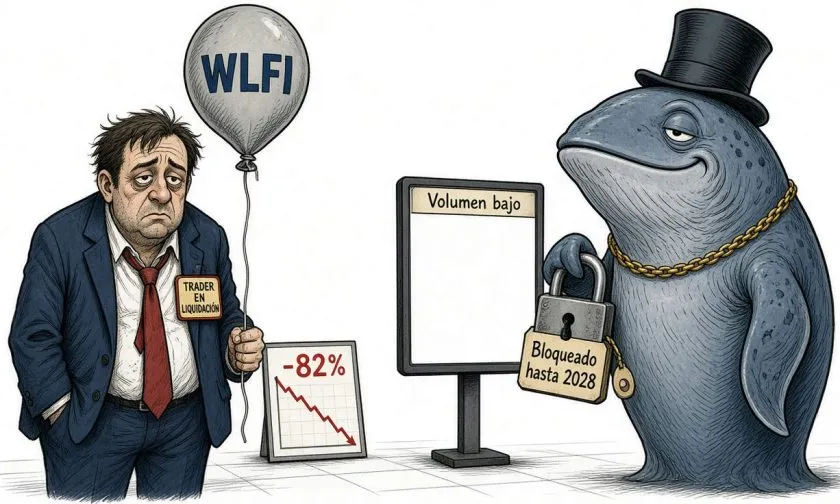 WLFI repite mínimos de septiembre y opera con volumen decreciente