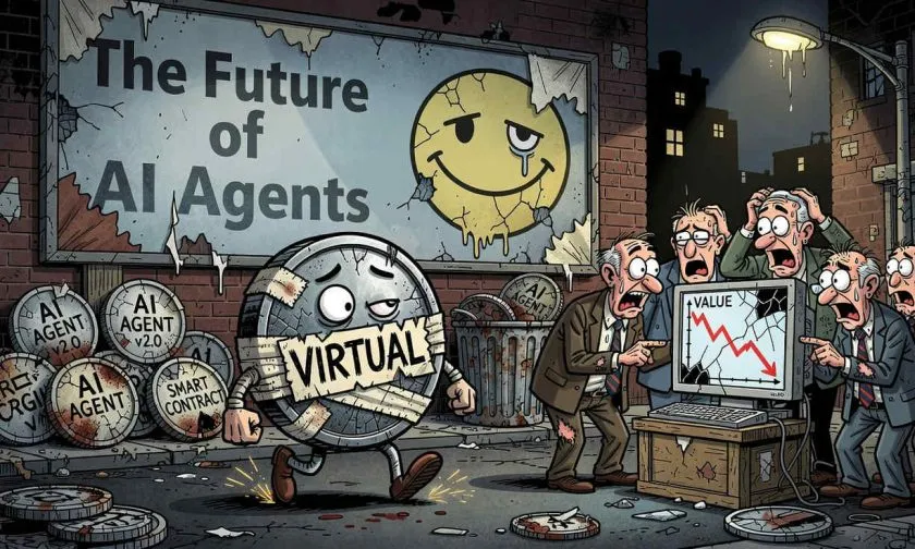 VIRTUAL se aferra a los $0,55 en medio de un mercado de IA en crisis y un volumen anémico