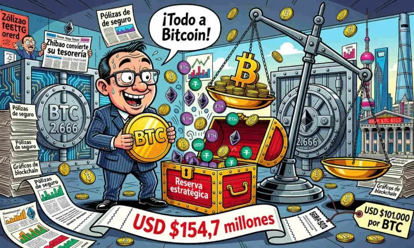 Zhibao convierte USD $154,7 millones en Bitcoin y crea una reserva estratégica