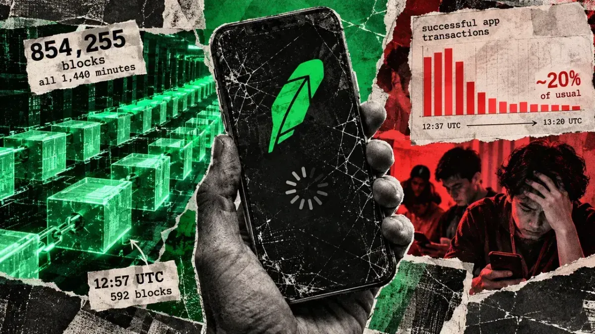 Robinhood Chain continued block production during 40-minute app outage