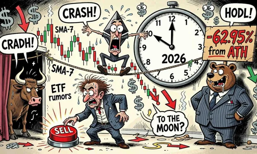 Ethereum sufre un fuerte revés, desplomándose un 4.4% y poniendo en peligro el soporte de $1,800