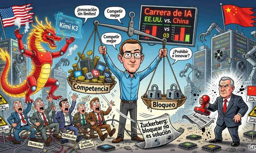 Zuckerberg pide no bloquear los modelos de IA chinos para competir con Estados Unidos