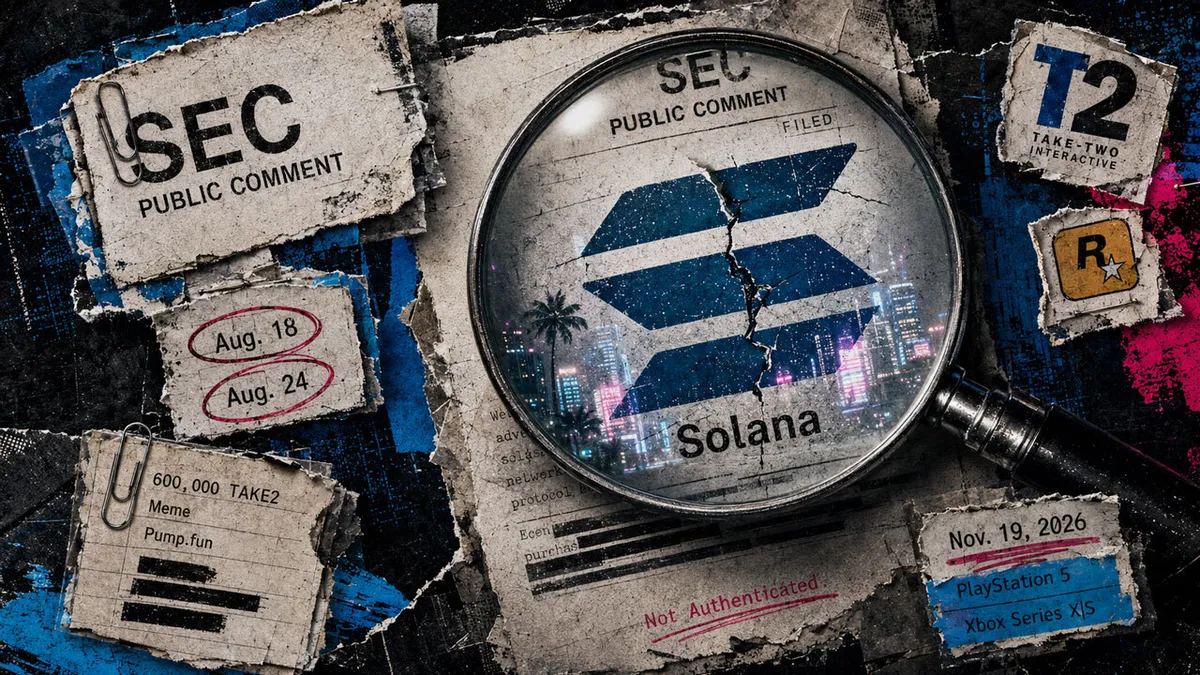 Take-Two branded SEC filings push GTA VI Solana currency linked to memecoin trading