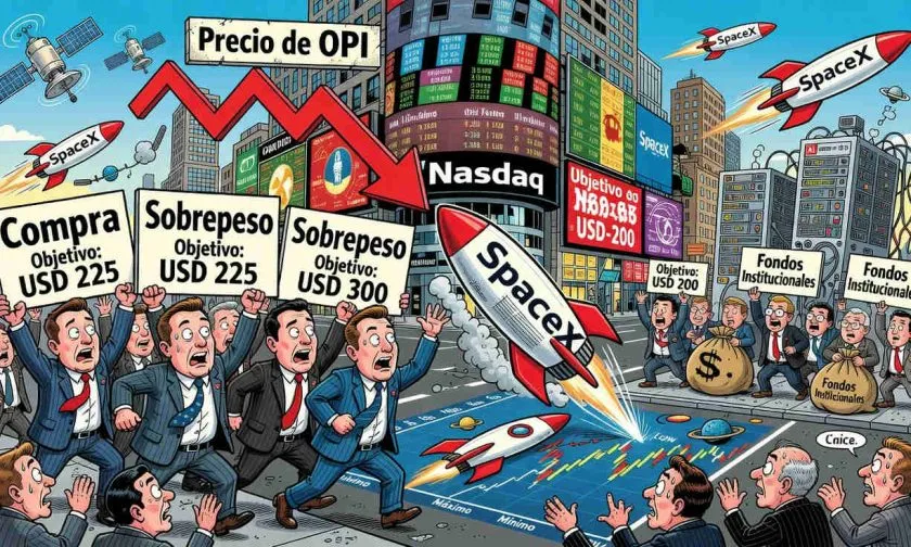 SpaceX cae bajo su precio de OPI pese a la ola de recomendaciones alcistas en Wall Street