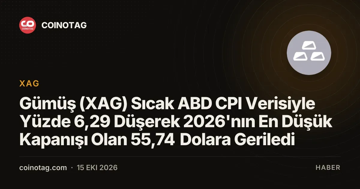 Sıcak ABD CPI verisi gümüşü yüzde 6,29 düşürerek 2026 dip seviyesine çekti
