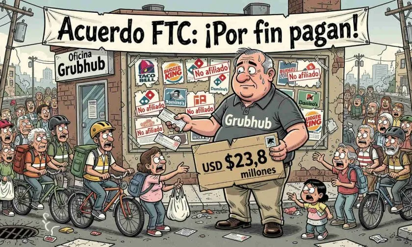 Grubhub distribuye $23,8 millones a 640.038 usuarios tras acuerdo con la FTC