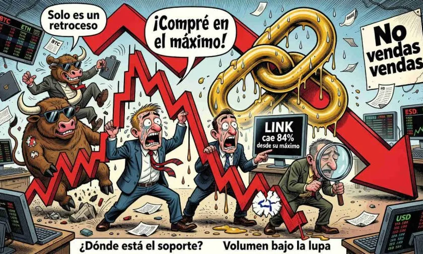 Chainlink (LINK) cotiza en USD $8,24 y espera señales de volumen