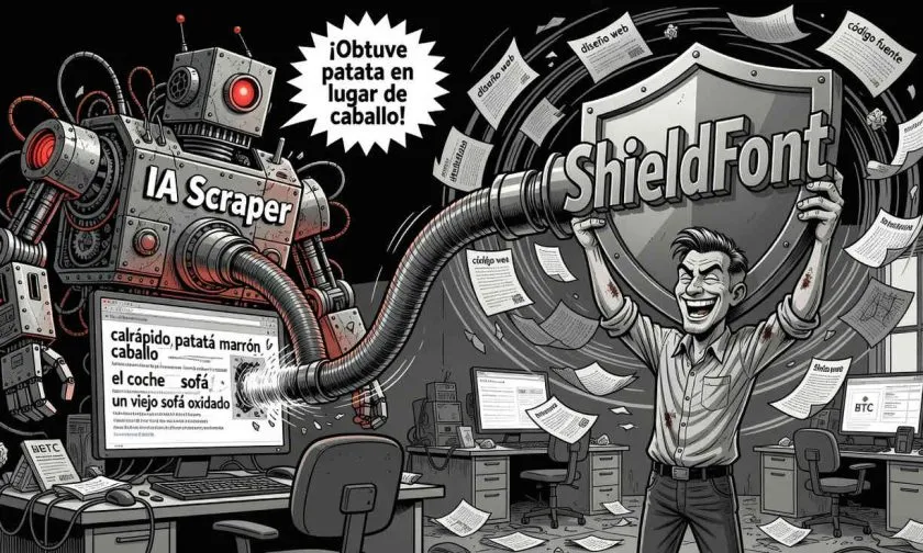 ShieldFont convierte contenido web en un enigma para rastreadores de IA