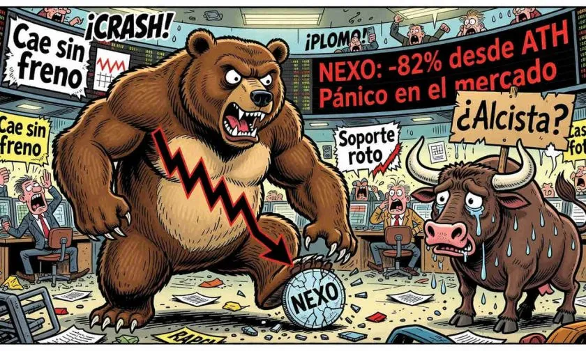 Nexo (NEXO) alcanza mínimos de 52 semanas con caída acumulada del 45%