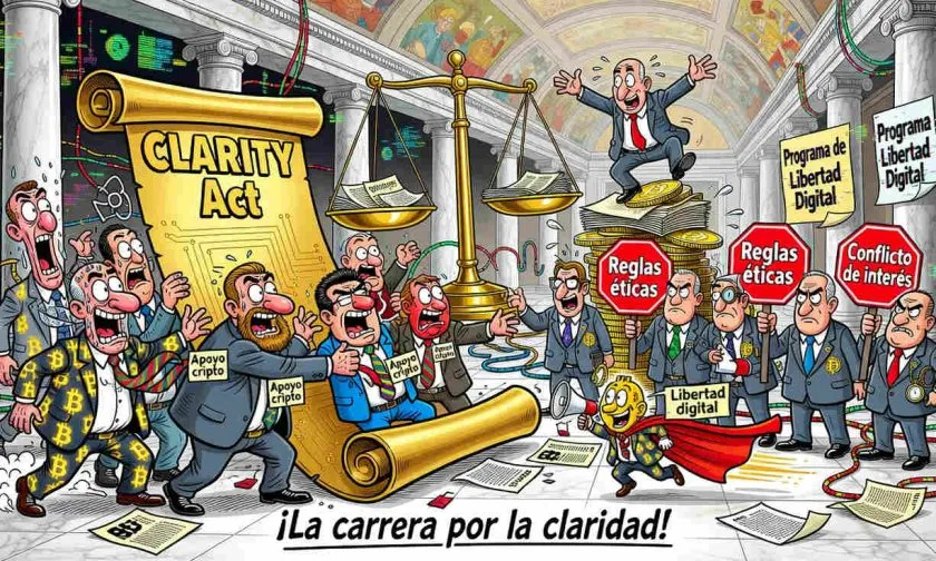 Grupos cripto respaldan la aprobación de la CLARITY Act ante el debate ético en Estados Unidos