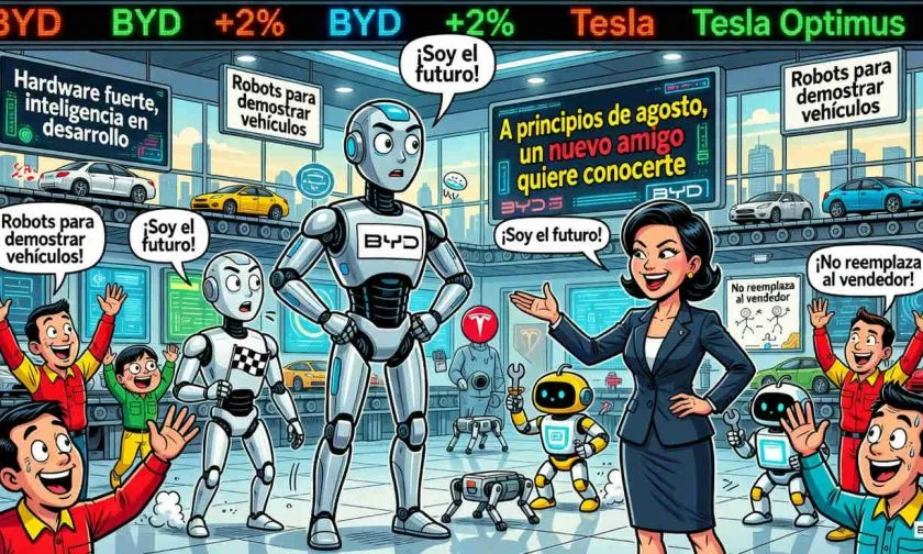BYD acelera la carrera contra Tesla: presentará su primer robot humanoide en agosto