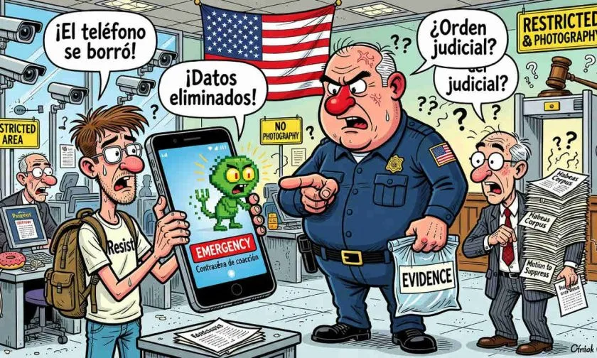 EE. UU. acusa a un hombre de borrar todos los datos de su teléfono antes de una inspección