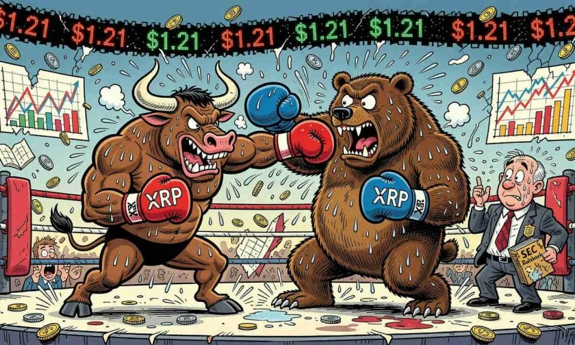 XRP rebota un 9% semanal pero enfrenta resistencia crítica en $1,25