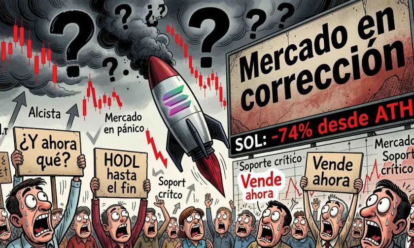 Solana (SOL) se estabiliza en USD $76,18 tras caer 74% desde su máximo histórico