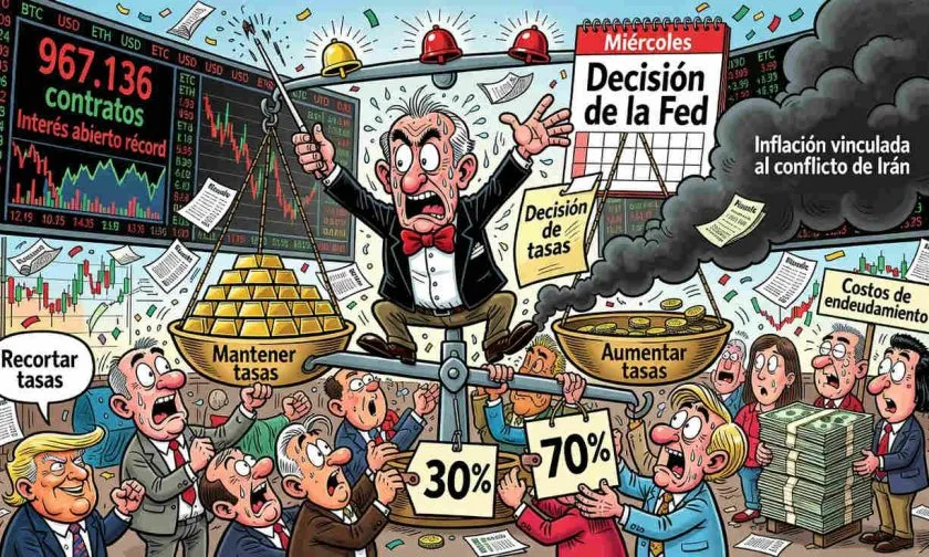 Los futuros de la Fed alcanzan récord ante una decisión de tasas dividida