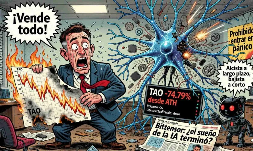Bittensor (TAO) se desploma 74.79% desde su máximo histórico: ¿rebote técnico o capitulación final?
